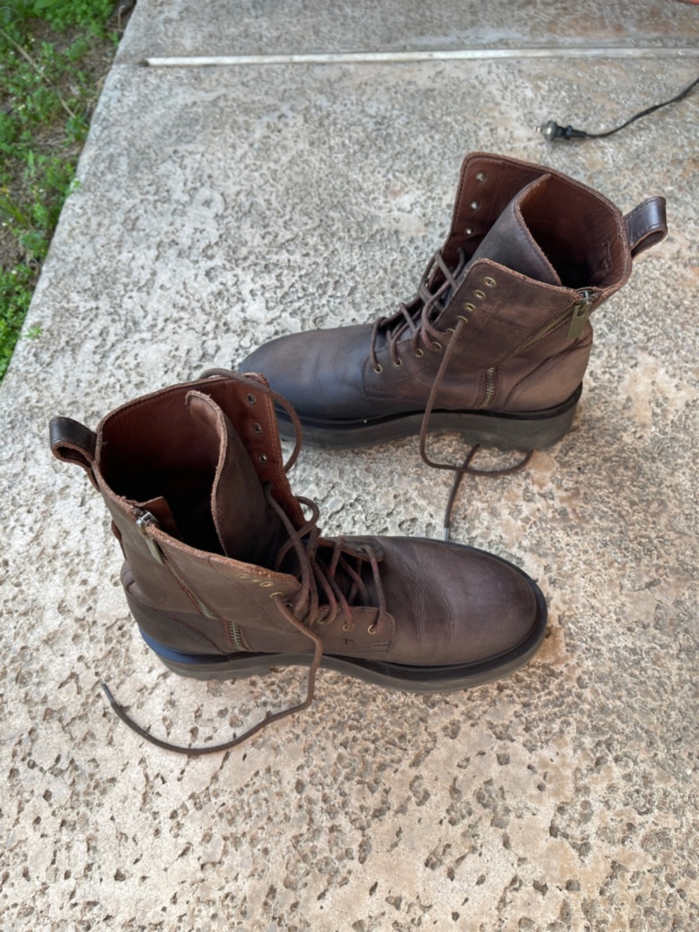 Thursday Boot Company Combat Women’s 9 Dark Brown Leather Lace-Up Work Boots - Picture 2 of 8